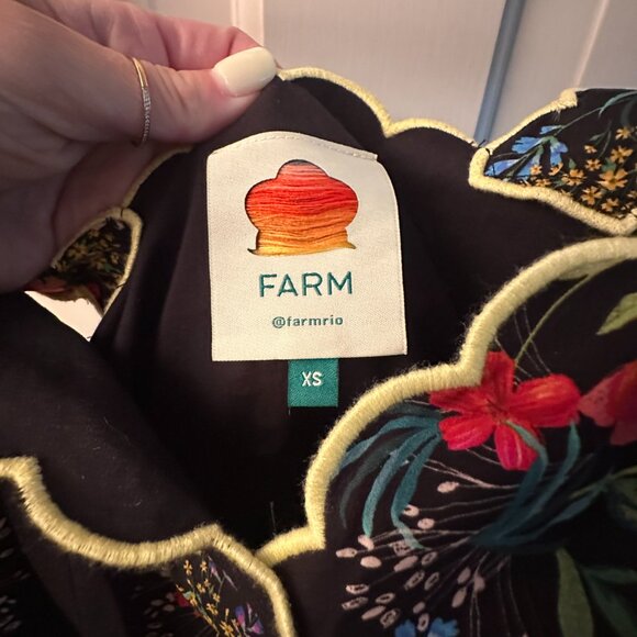 *LIKE NEW* black delicate forest scarves organic cotton maxi dress - Picture 7 of 7